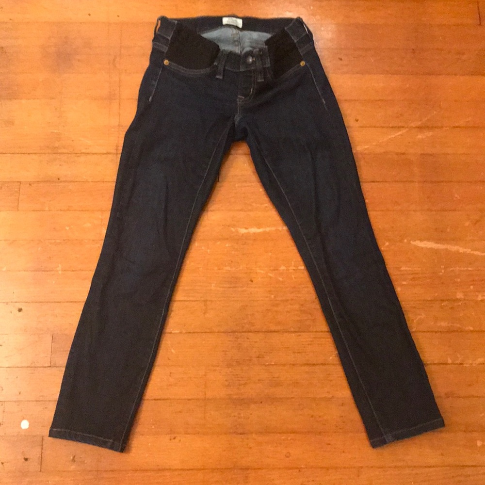 Dark denim maternity skinny jeans